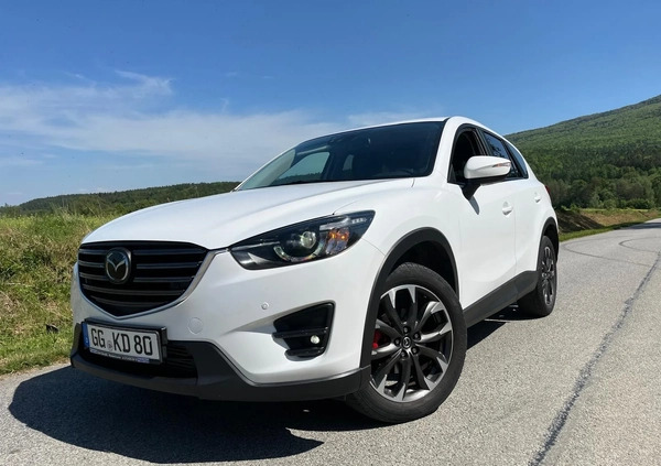 Mazda CX-5 cena 53999 przebieg: 155000, rok produkcji 2015 z Biała małe 742